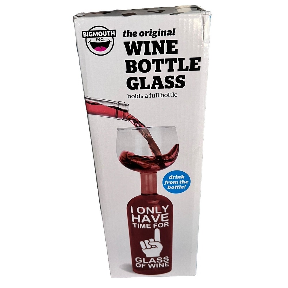 Original‎ Wine Bottle Glass By Big Mouth Inc Novelty Gift New In Box